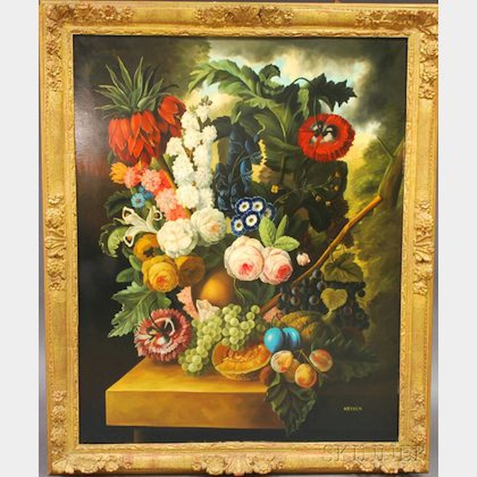 Still Life with Fruit and Flowers by Dutch School