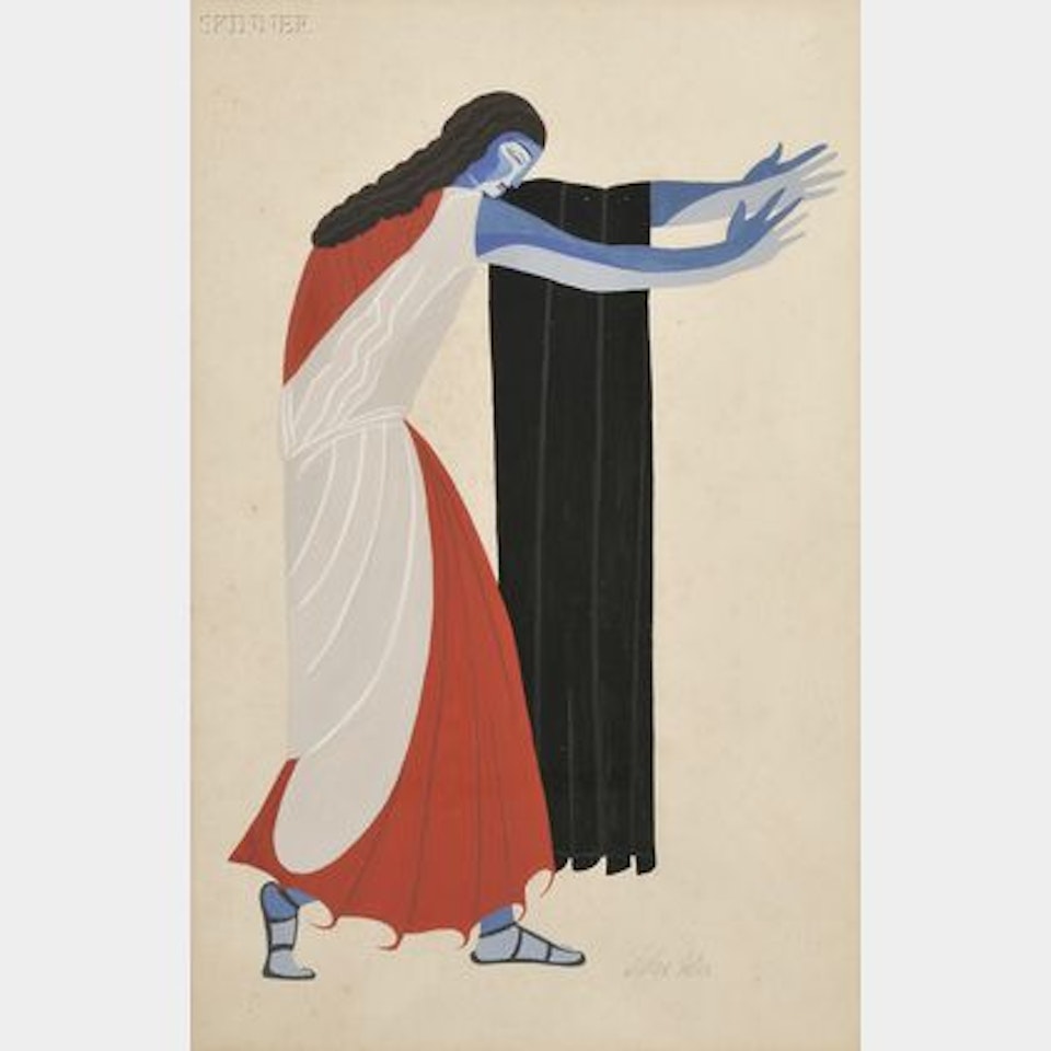 Costume Design for Aeschylus"s Tragedy Seven Against Thebes (Septem Contra Thebas) by Alexandra Exter