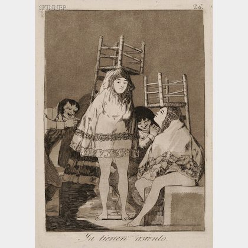 Ya tienen asiento, plate 26 from LOS CAPRICHOS by Francisco José de Goya