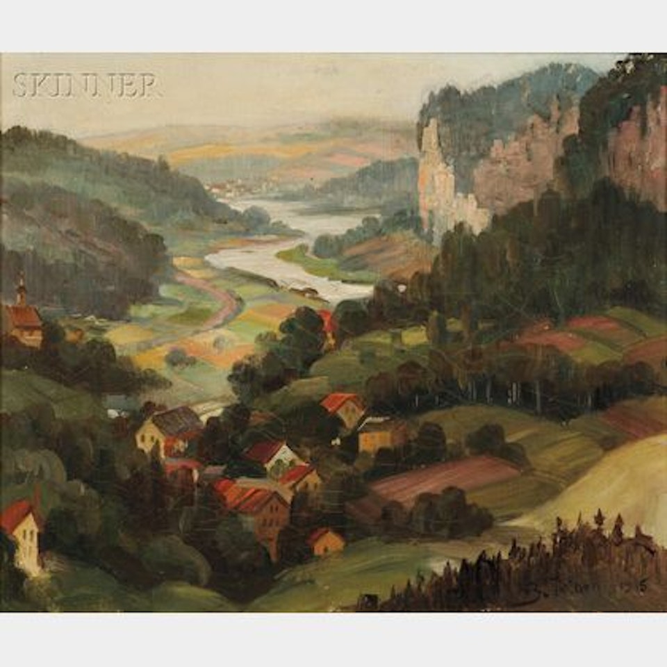 Rathen Valley by German School