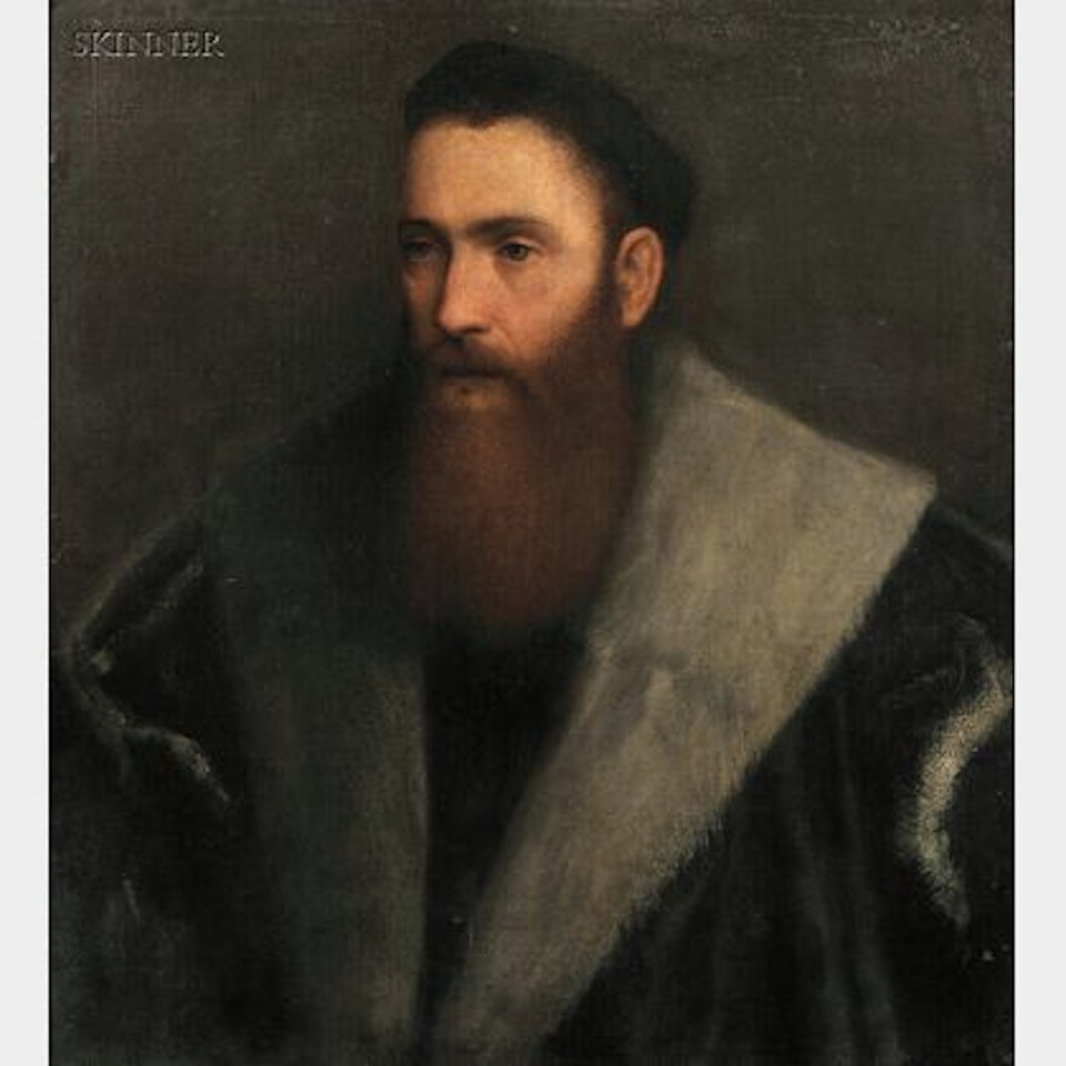 Portrait of a Bearded Man in a Fur Collar by Italian School