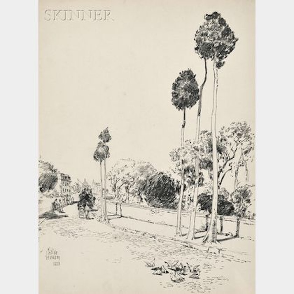 European Street Scene by Childe Hassam