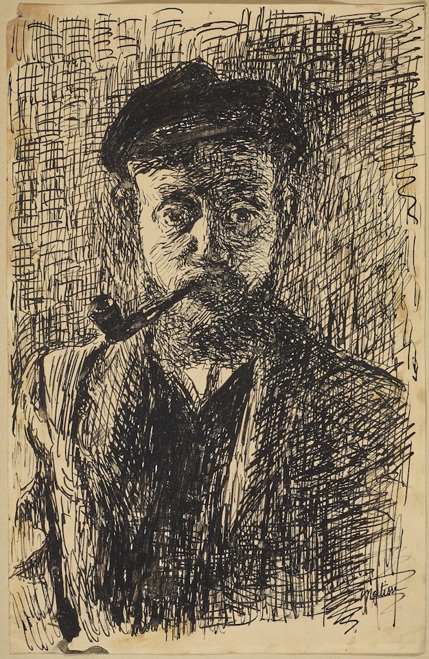 Autoportrait à la pipe by Henri Matisse