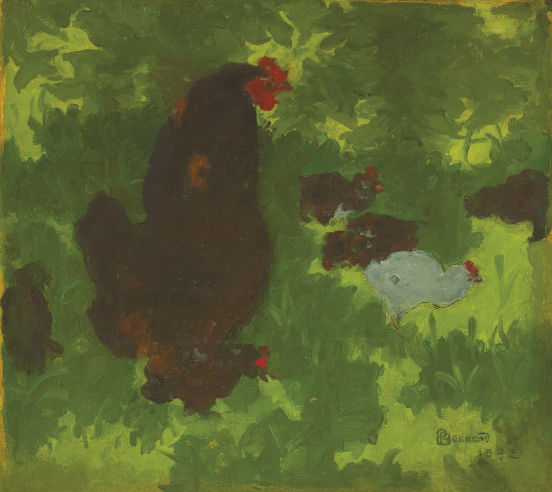 Poule et poussins by Pierre Bonnard