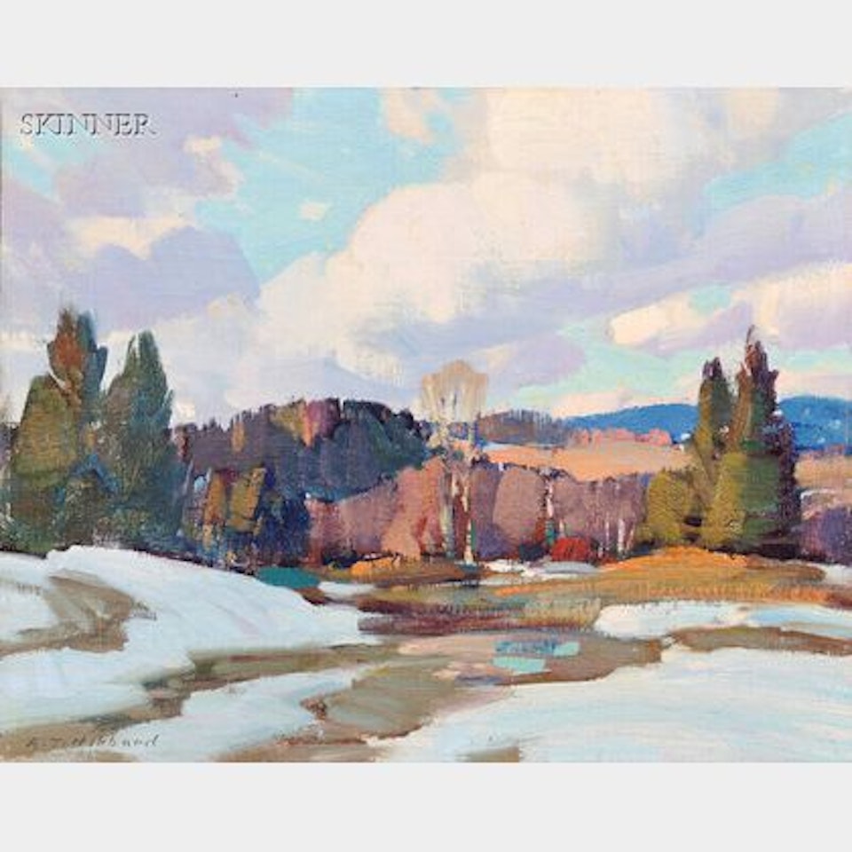 Landscape with Patches of Snow by Aldro Thompson Hibbard