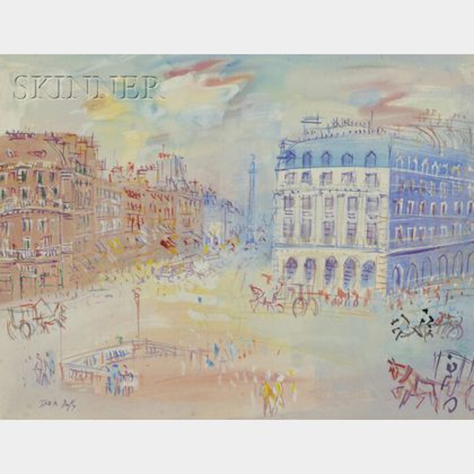Place de l"Opéra et rue de la Paix by Jean Dufy