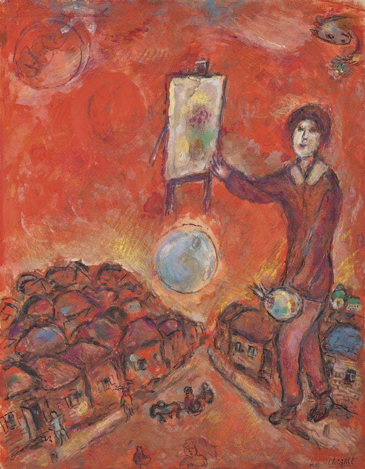 Le Chevalet by Marc Chagall