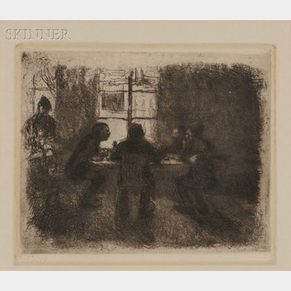 Vier Männer in Der Kneipe by Kathe Kollwitz