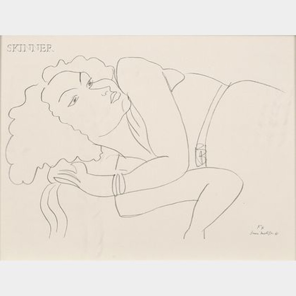 F7 (Femme reposante); from THEMES ET VARIATIONS by Henri Matisse