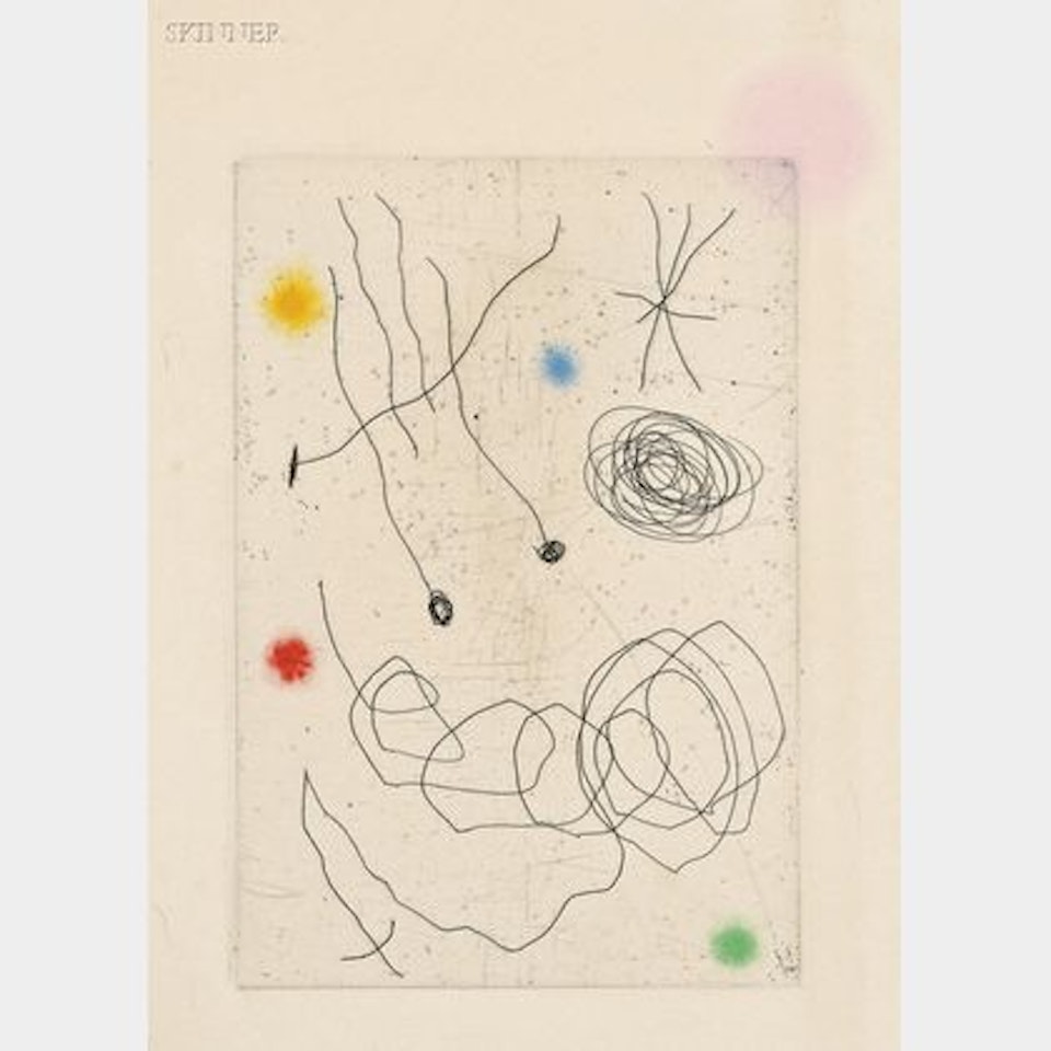 La Chouette et l"escargot /The Face of a Greeting Card from Aimé Maeght by Joan Miró