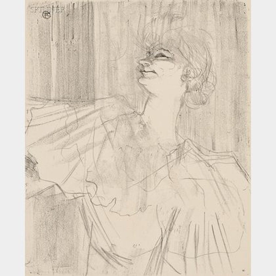 Yvette Guilbert, a Ménilmontant, de Bruant by Henri de Toulouse-Lautrec
