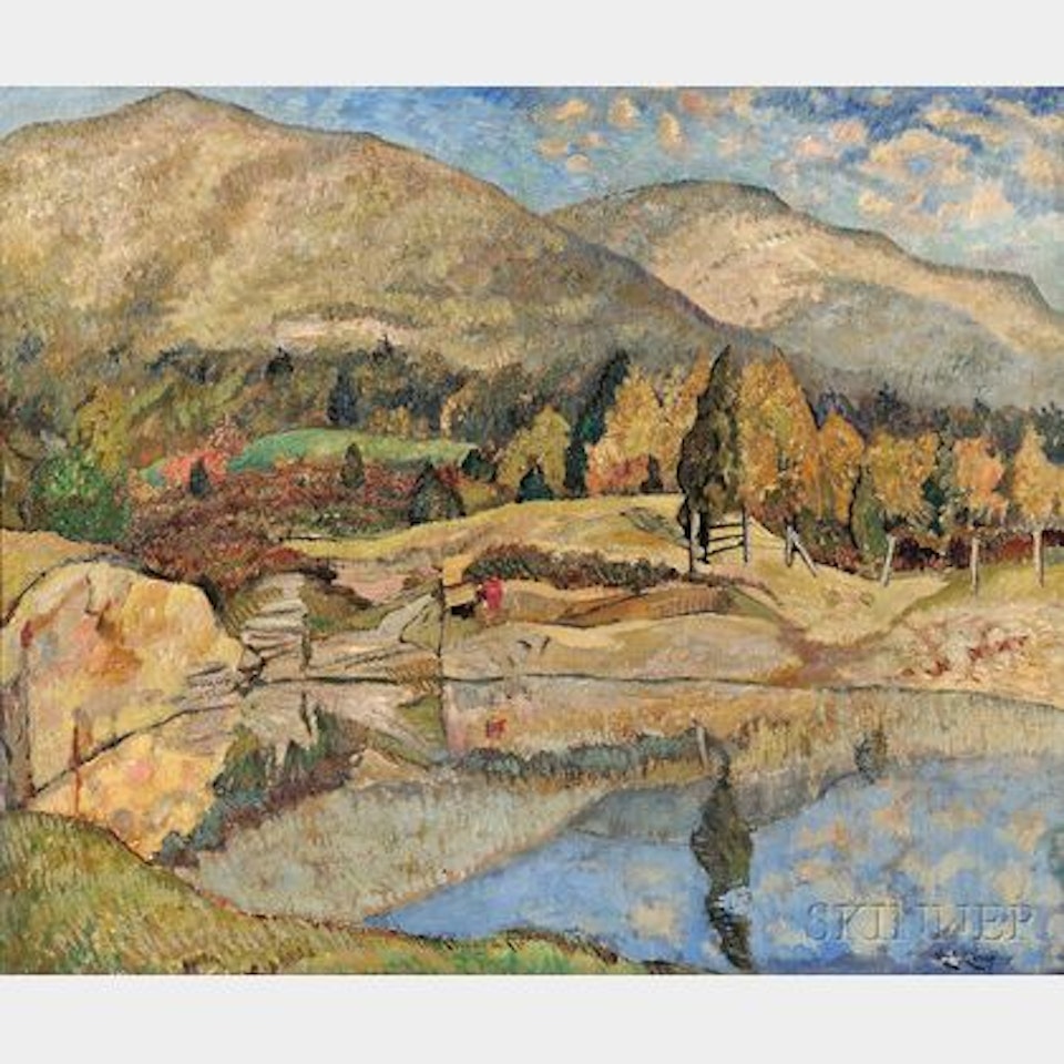 Mountain Landscape with Lake, Woodstock, New York by Hayley Lever