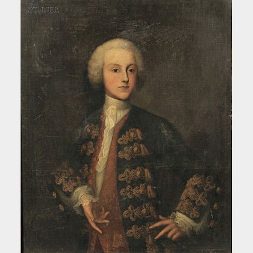 Portrait of a Man in an Elaborate Waistcoat by English School