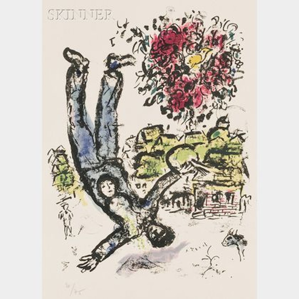 Le bouquet de l"artiste by Marc Chagall