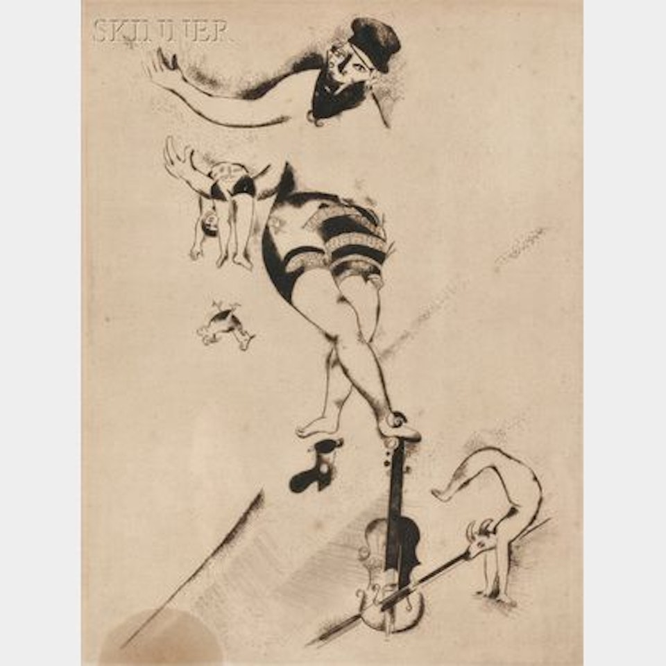 L"acrobate au violon by Marc Chagall