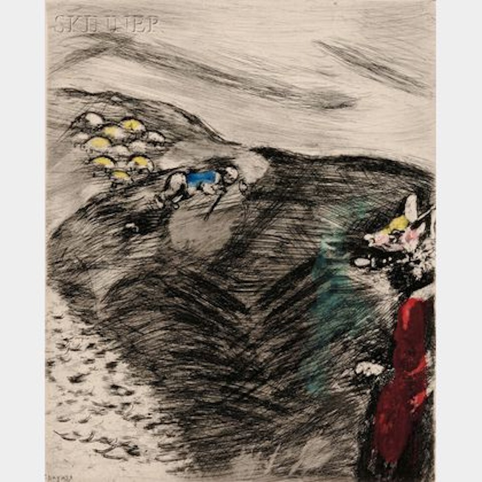 Le loup devenu berger , from FABLES by Marc Chagall
