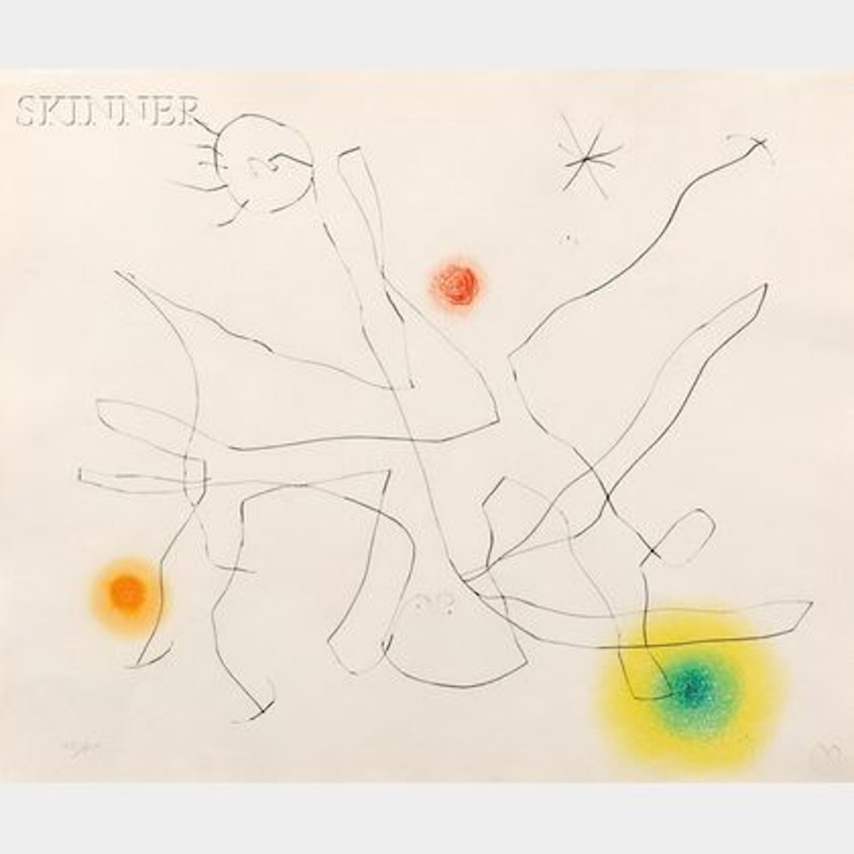 Plate from FLUX DE L"AIMANT by Joan Miró