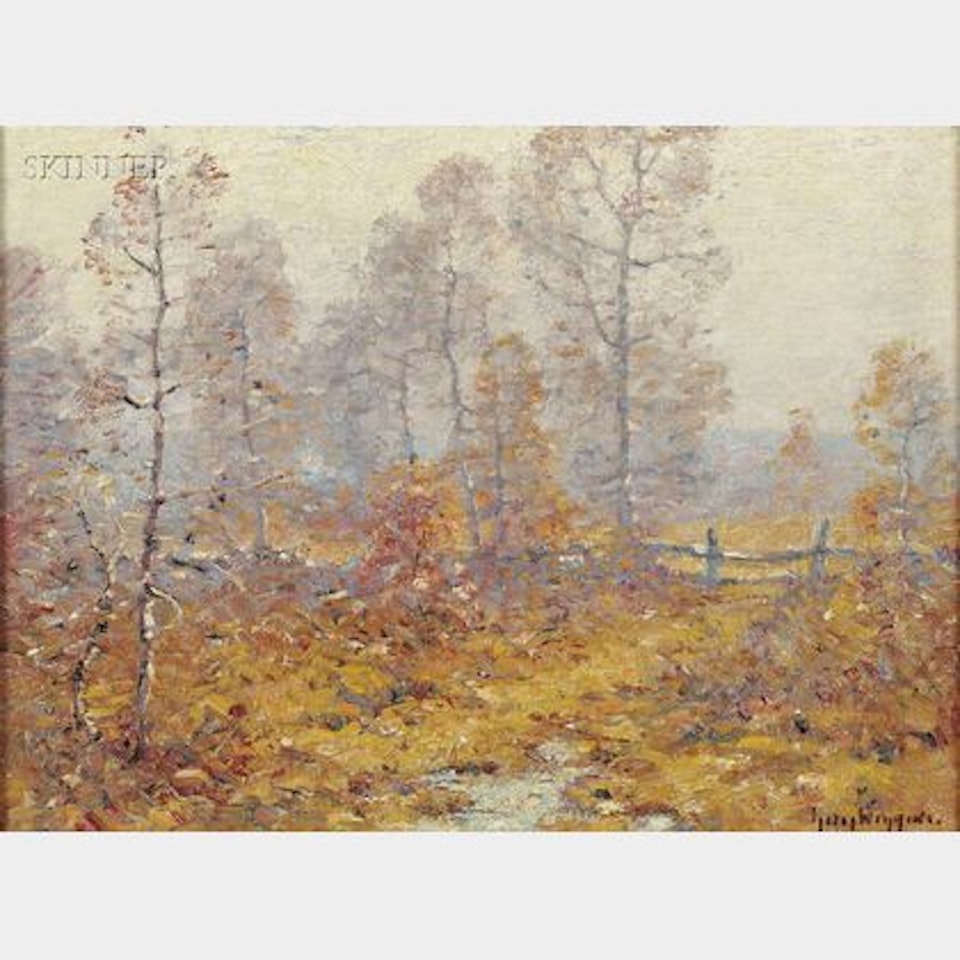 Late Autumn Days , 1923/A View near Lyme, Connecticut by Guy Carleton Wiggins