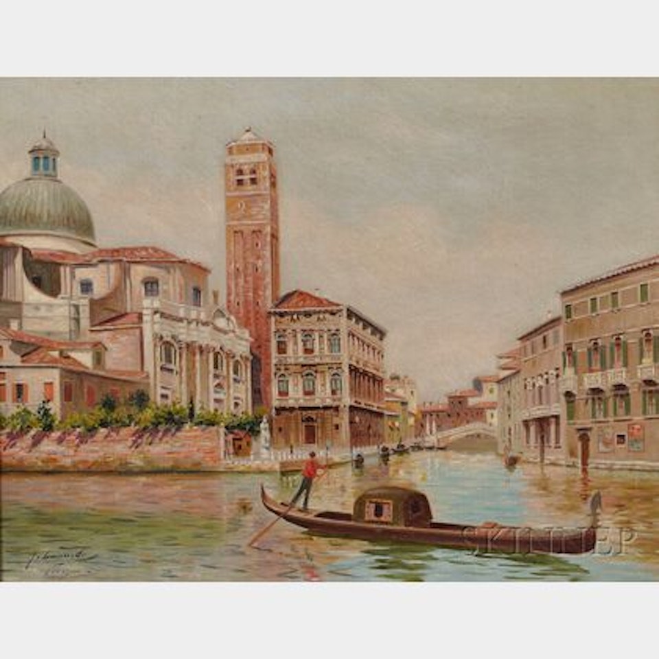 Canal View, Venice. by Italian School