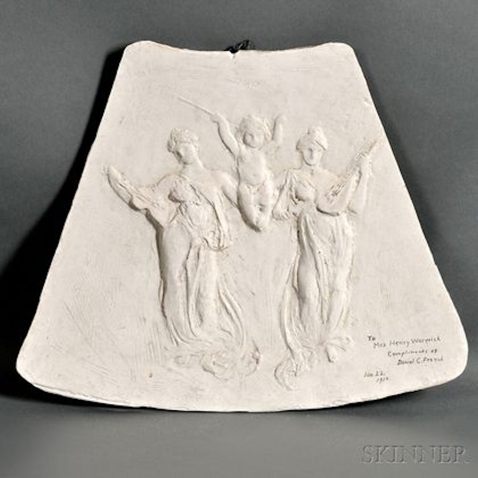 Plaster Bas Relief of Muses by Daniel Chester French