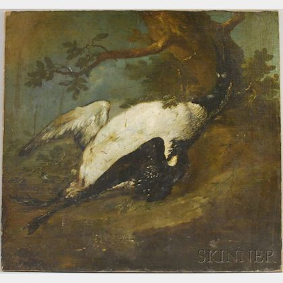 Dead Loon or Goose in a Landscape Setting by Dutch School
