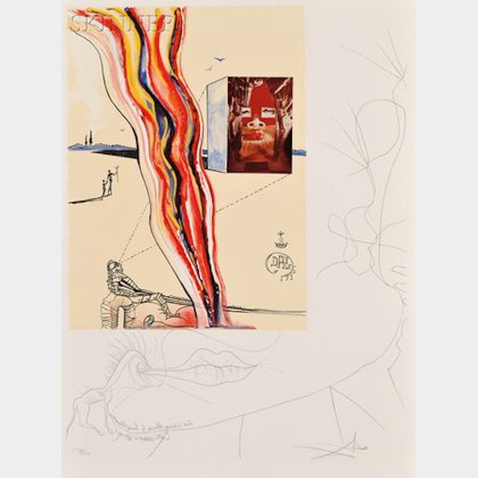 Liquid and Gaseous Television from IMAGINATIONS AND OBJECTS OF THE FUTURE by Salvador Dali