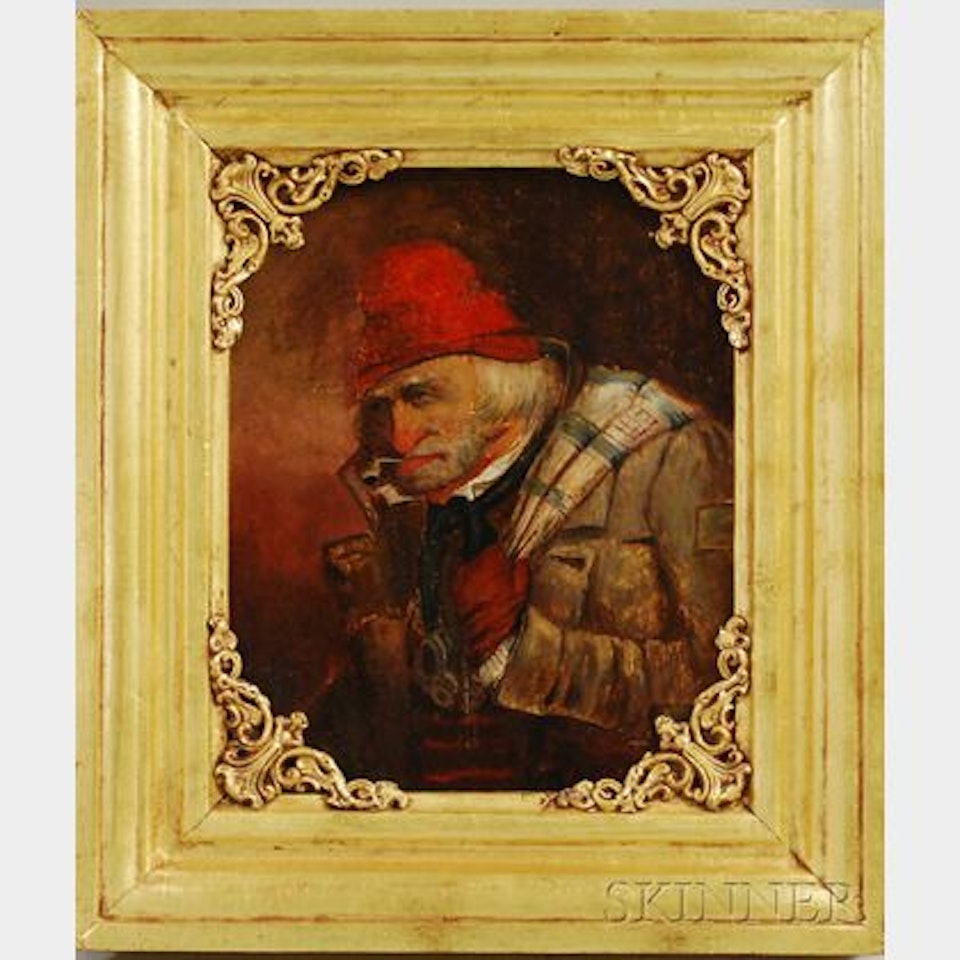 Portrait of a Man with a Red Hat by Continental School