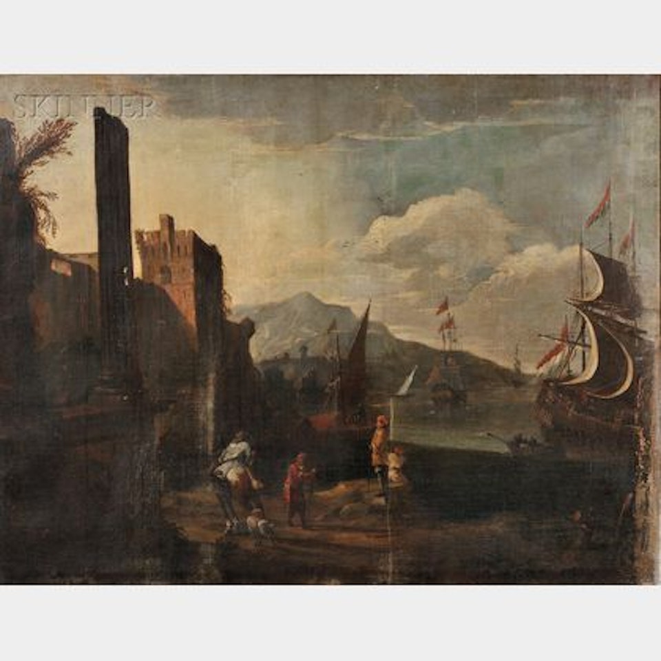 Animated Harbor View by Dutch School