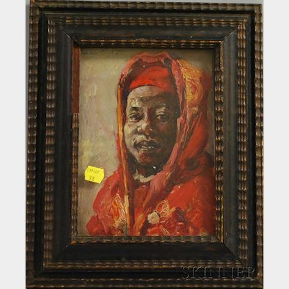 Portrait of a North African Man. by French School