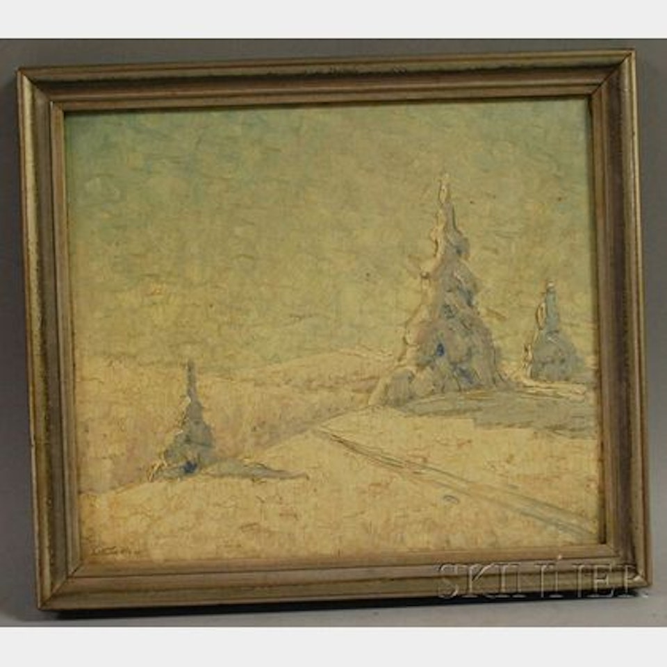 Snowy Landscape by Continental School