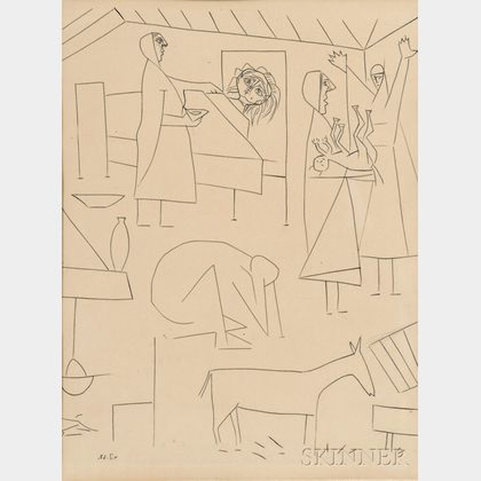 Birth of the Centaur , plate 1 from DOS CONTES by Pablo Picasso