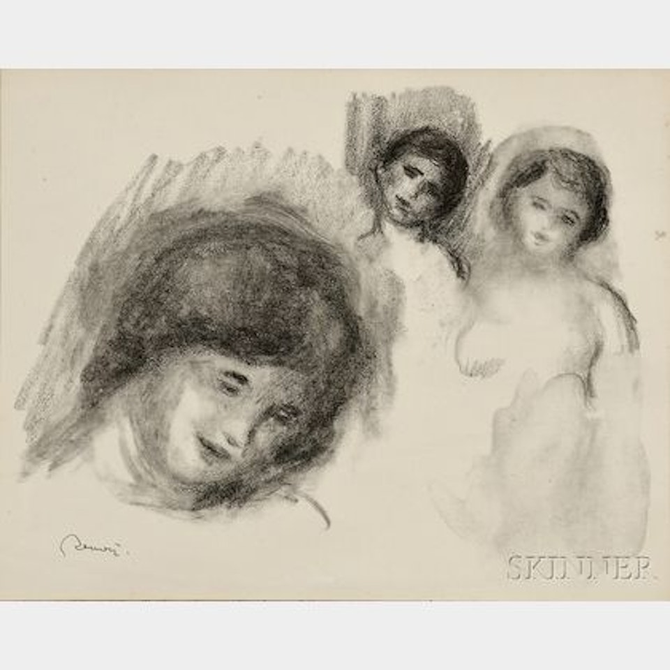La pierre aux trois croquis by Pierre-Auguste Renoir