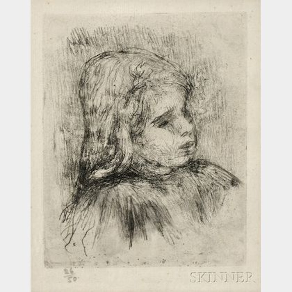 Claude Renoir, de trois-quarts à droite by Pierre-Auguste Renoir