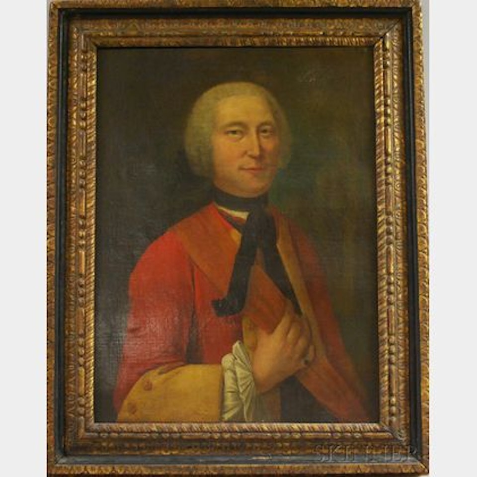 Portrait of a Gentleman in a Red Jacket by English School