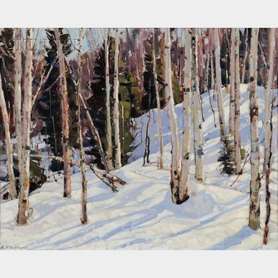 Birch Trees by Aldro Thompson Hibbard
