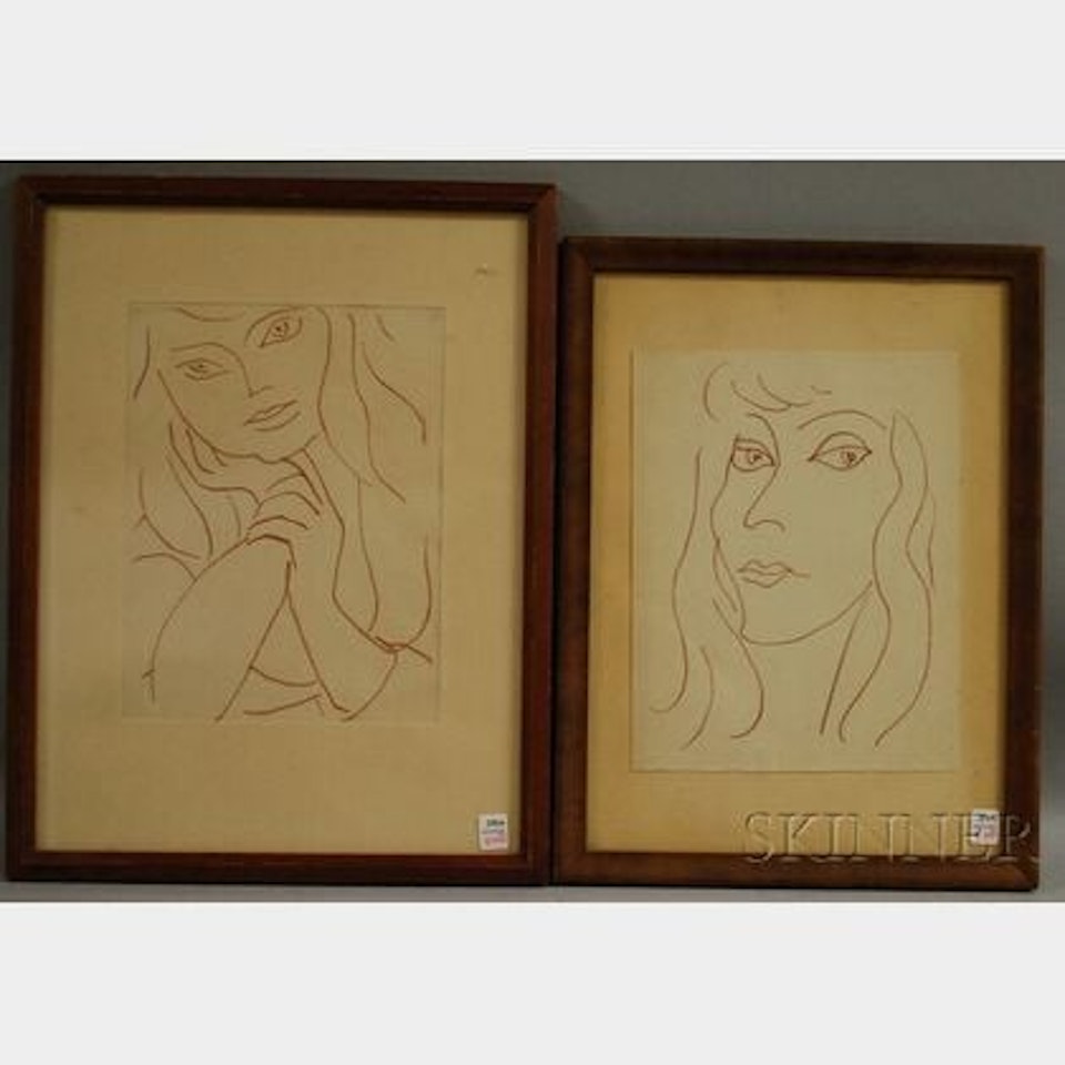 Two Images from VISAGES by Henri Matisse