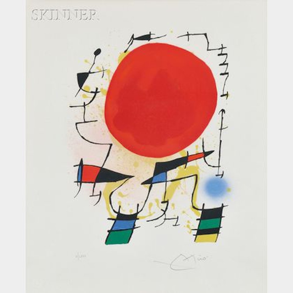 Untitled (Soleil Rouge) , from MIRÓ LITHOGRAPHS I by Joan Miró