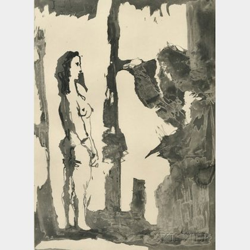 Artiste et modèle, plate 2 from SABLE MOUVANT by Pablo Picasso