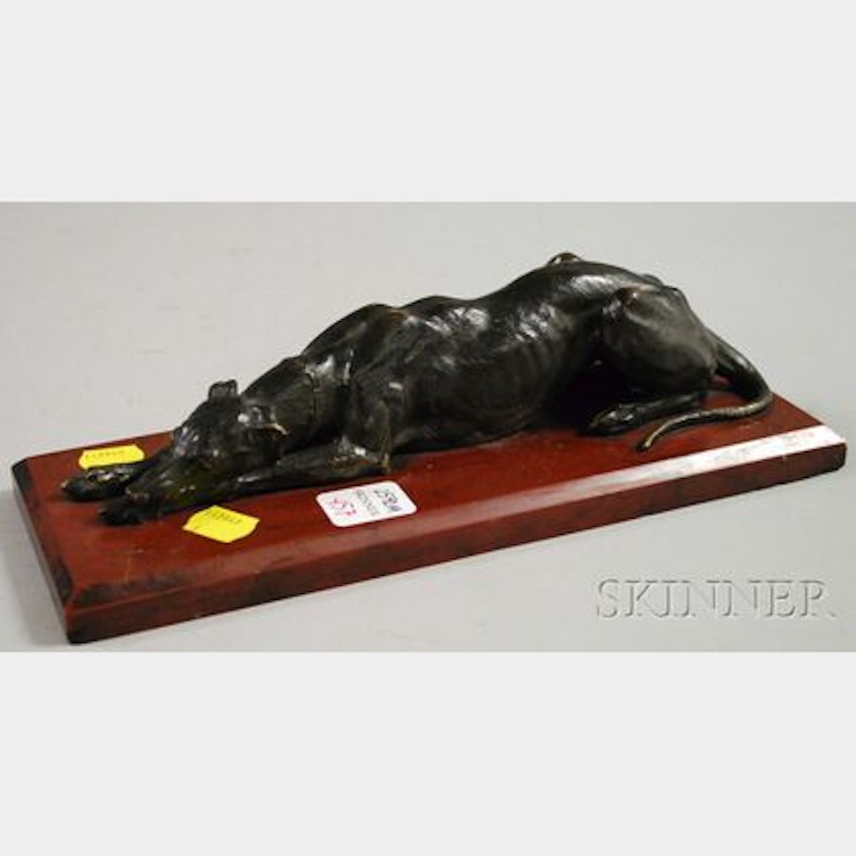 Greyhound Resting. by French School