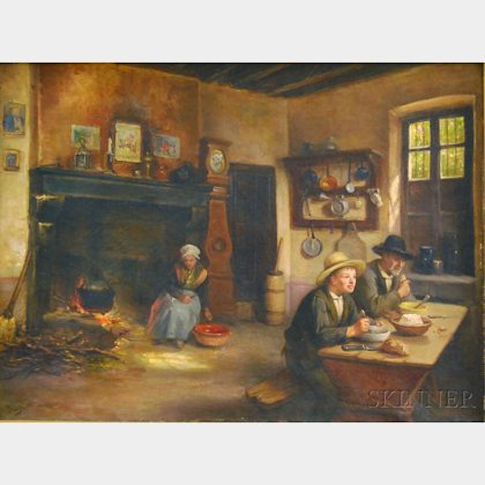 Farm Interior. by Continental School