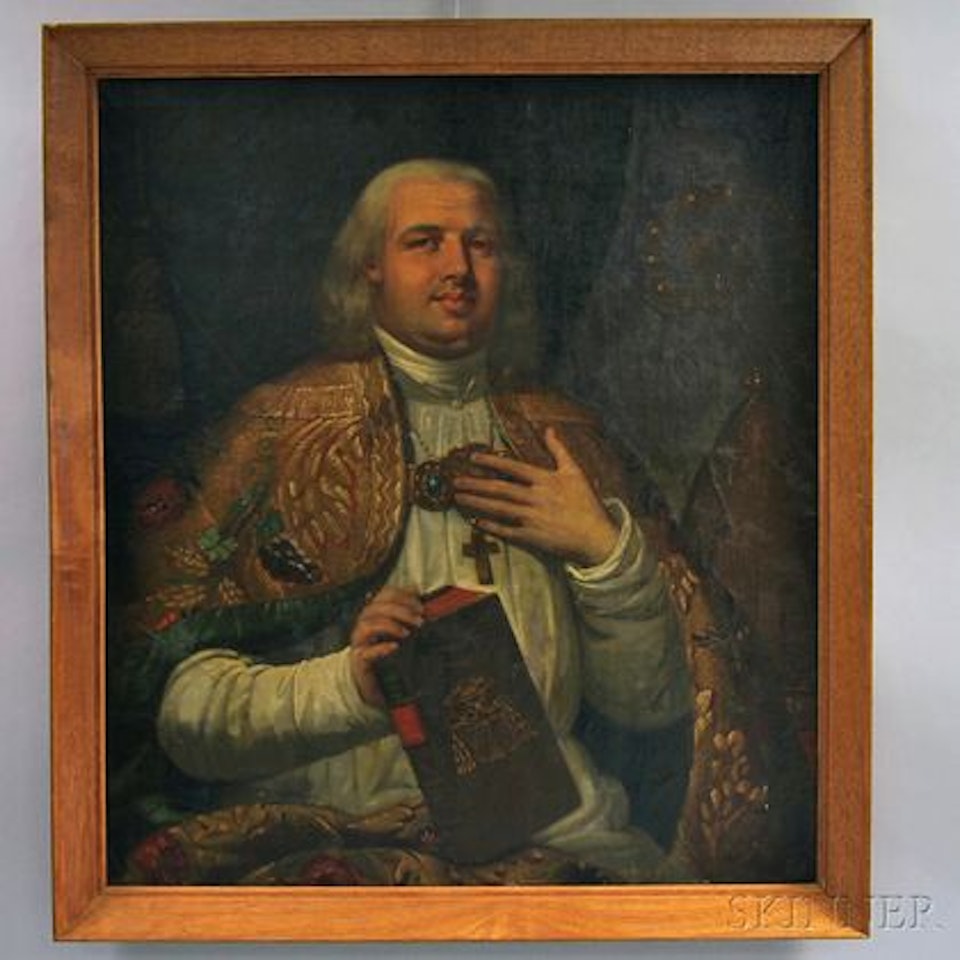 Portrait of a Bishop. by Continental School
