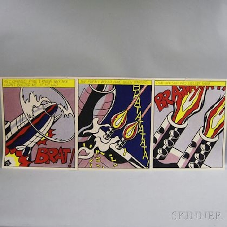 As I Opened Fire (Triptych) by Roy Lichtenstein