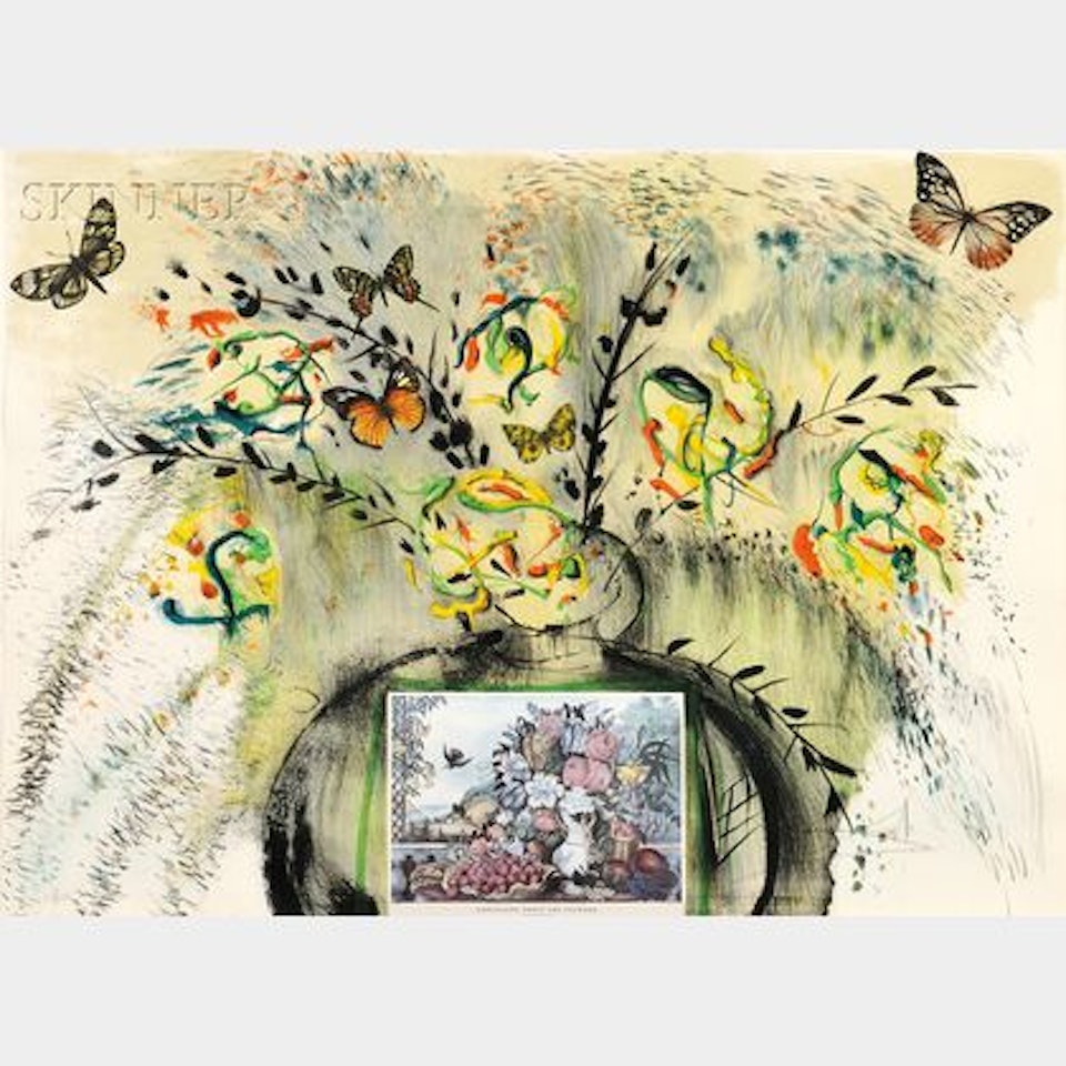 Flowers and Fruit , from the CURRIER & IVES by Salvador Dali