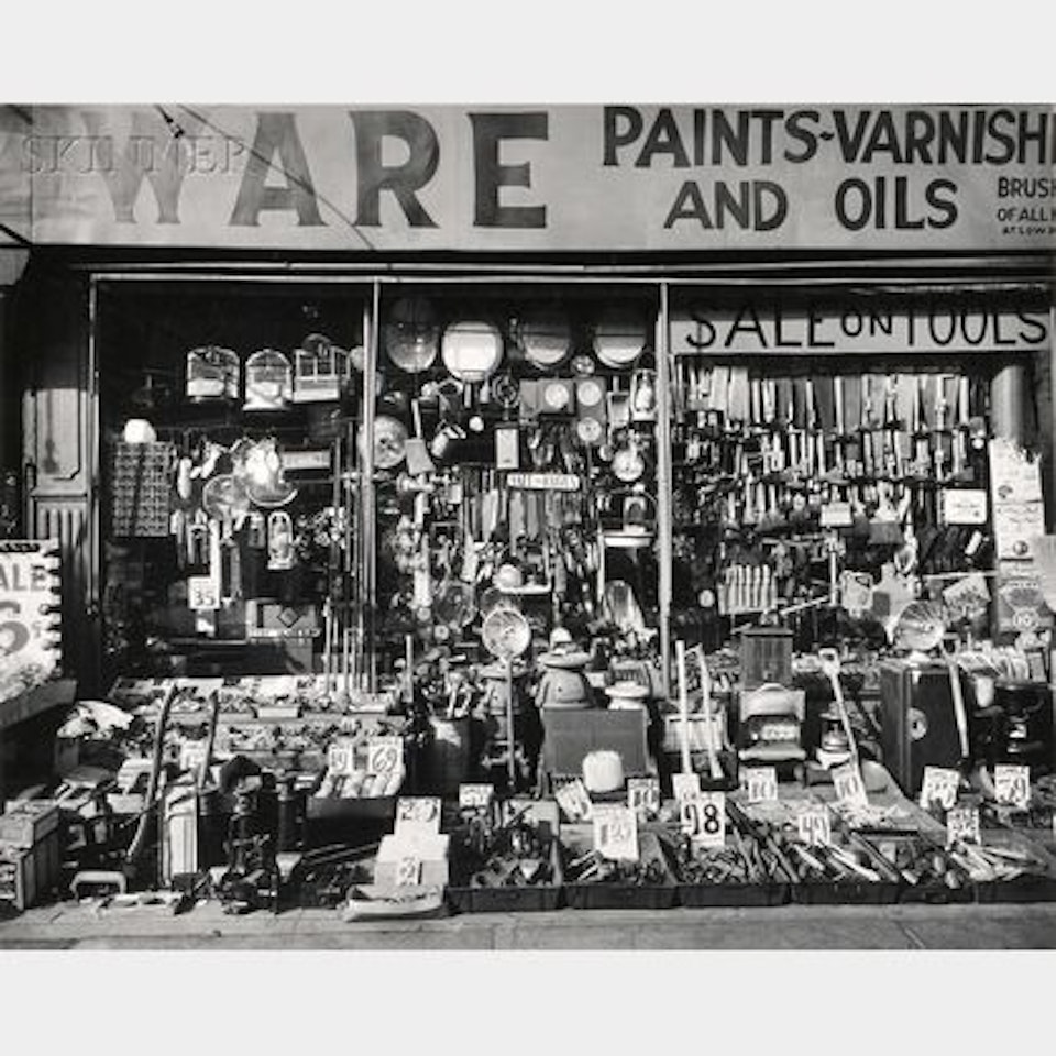 Hardware Store, 316-318 Bowery at Bleecker Street by Berenice Abbott