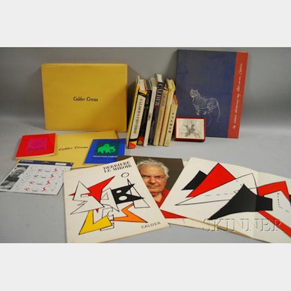 Collection of Books, Lithographs, Etc , including partial Derriere Le Miroir; Art in America by Alexander Calder