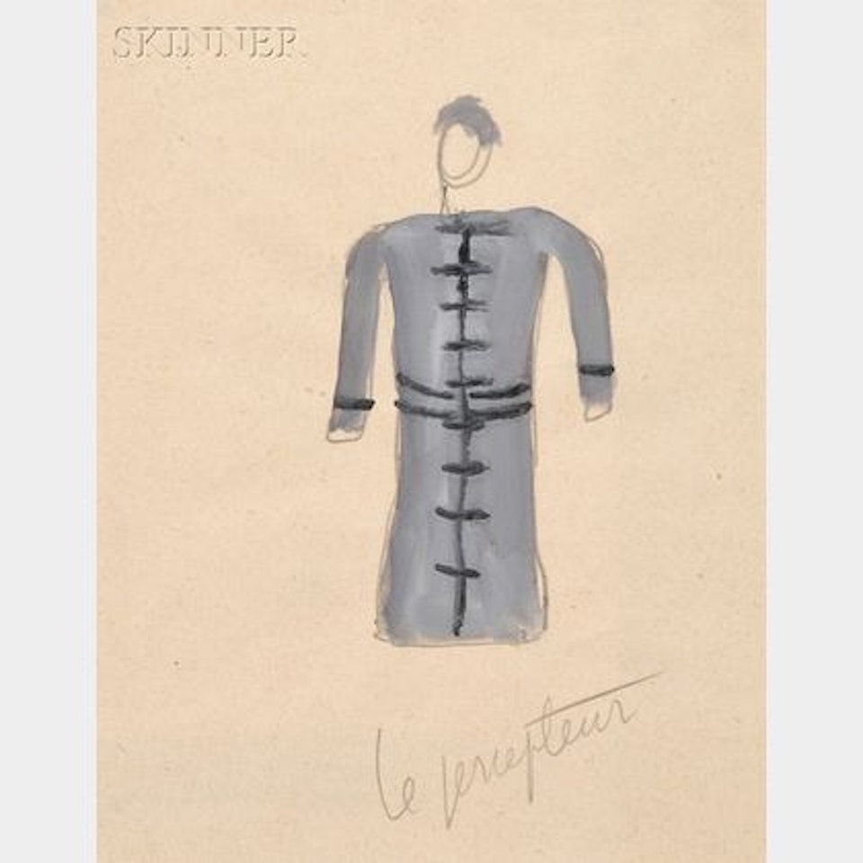 Two Costume Designs from David Triomphant; Le percepteur; Enfants by Fernand Leger