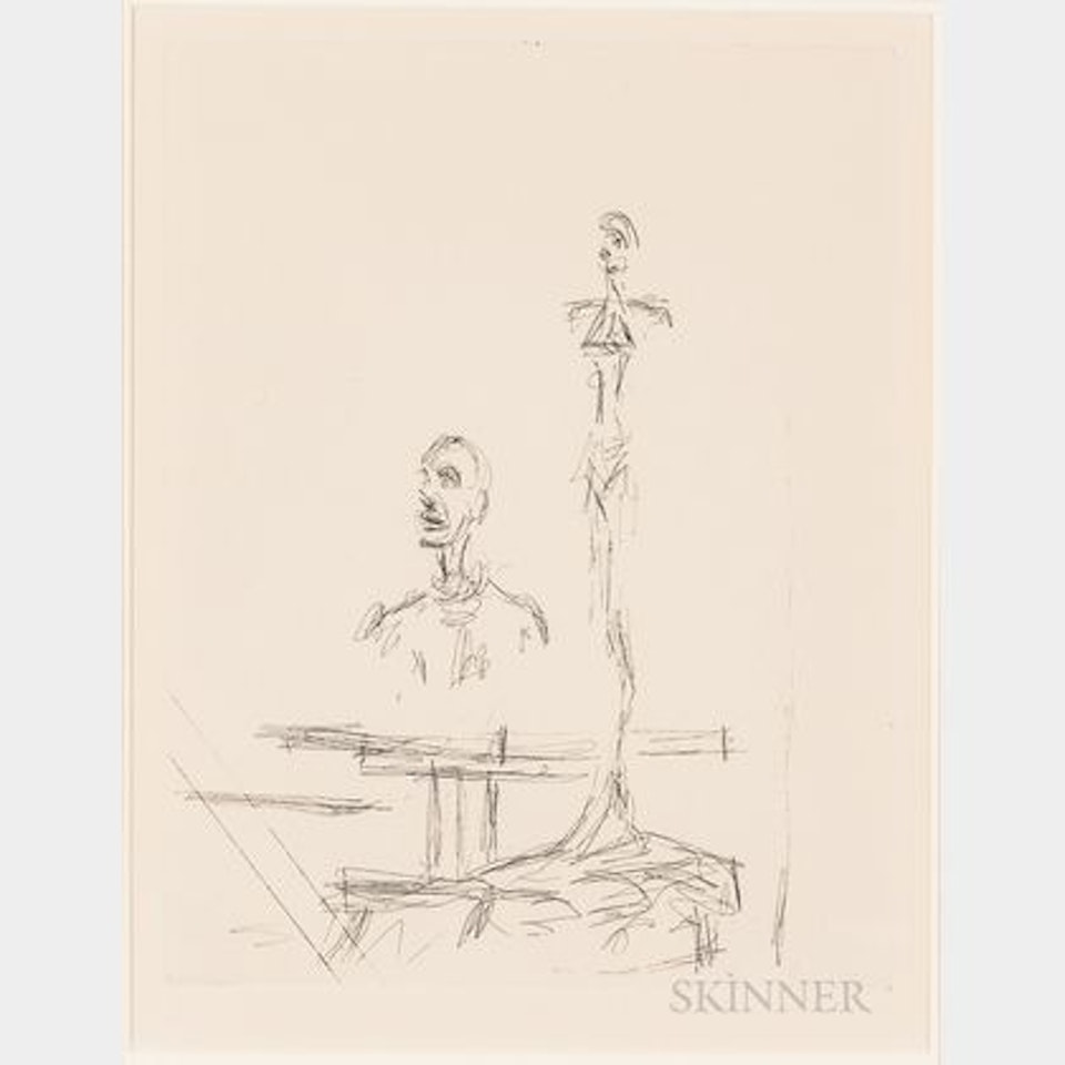 Plate from Paroles peimtes by Alberto Giacometti