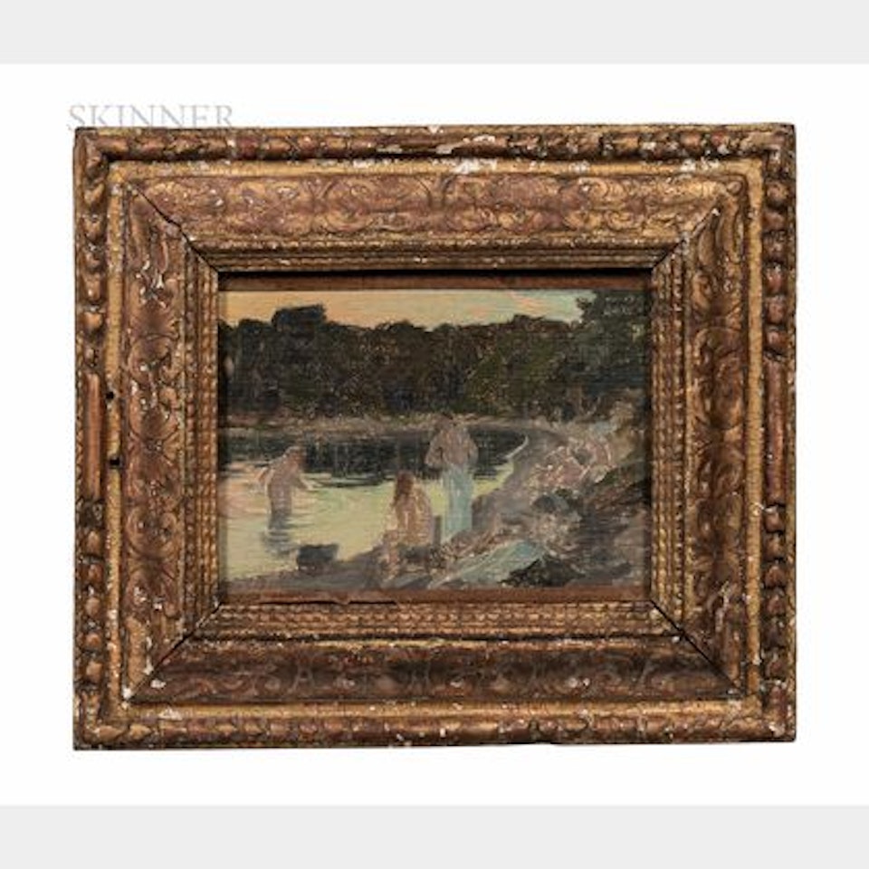 Bathers at a Cove by French School