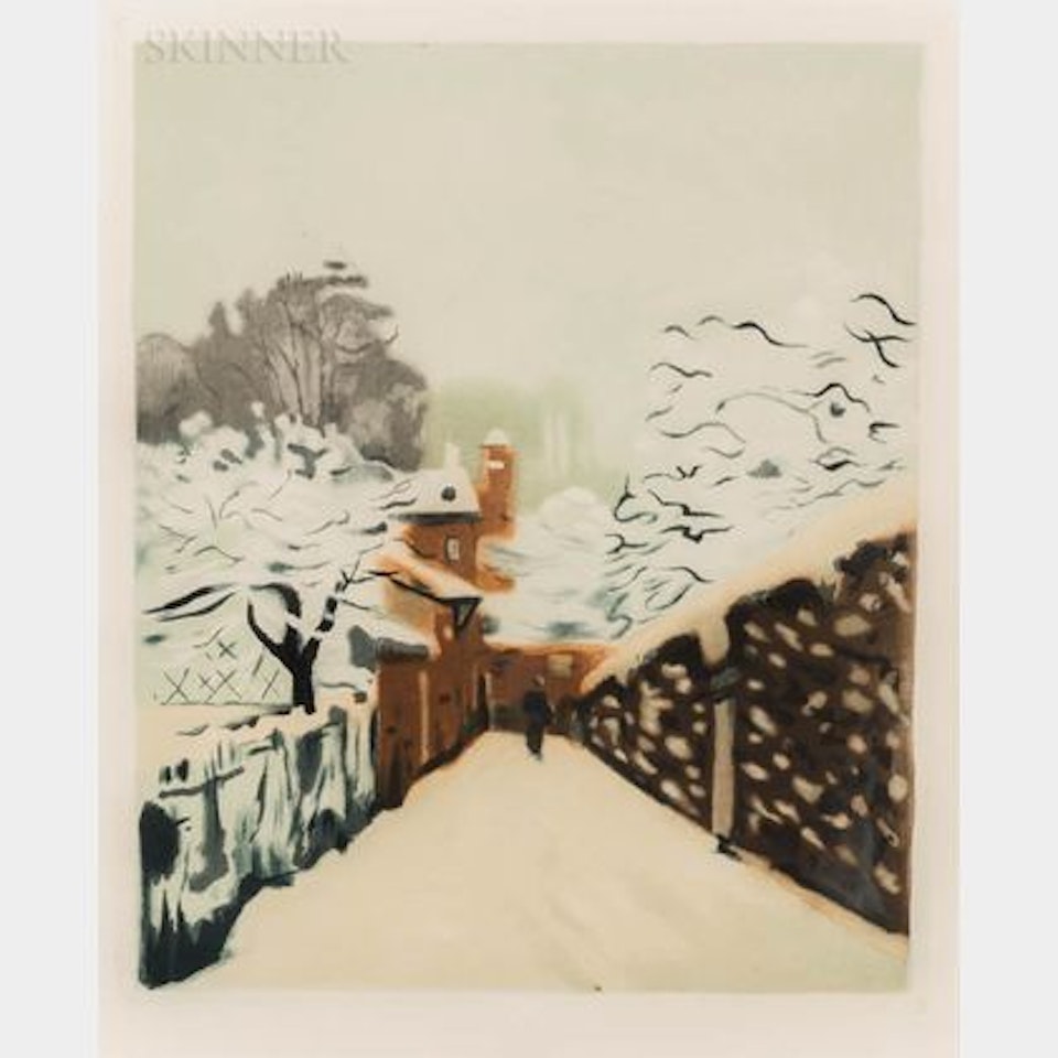 Street in Winter by French School
