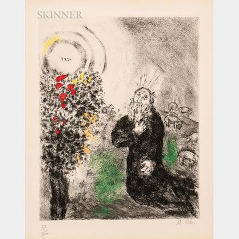 The Burning Bush , plate 27 from the series The Bible by Marc Chagall